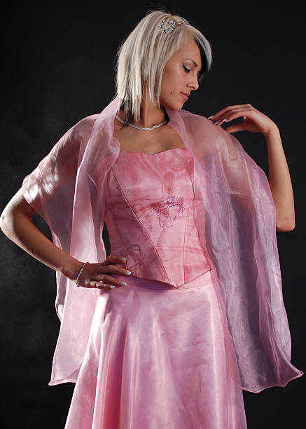 istock Beautiful lady wearing evening gown 92128197