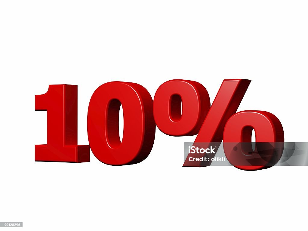 Ten  percent  Color Image Stock Photo