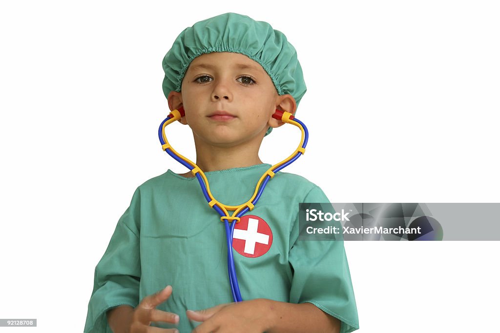 Ребенок врач - Стоковые фото Костюм медсестры роялти-фри