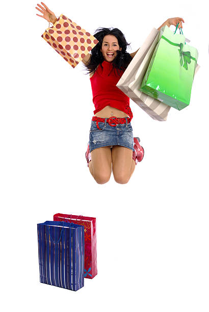 istock Pretty shopping woman 92128790