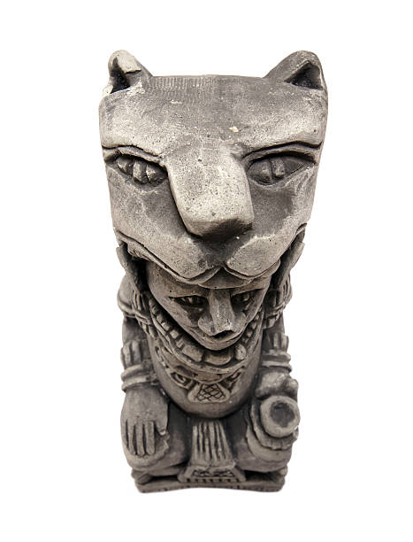 istock An incan statue against a white background 92129075