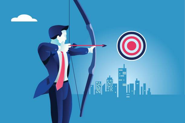 Business success target illustration vector art illustration