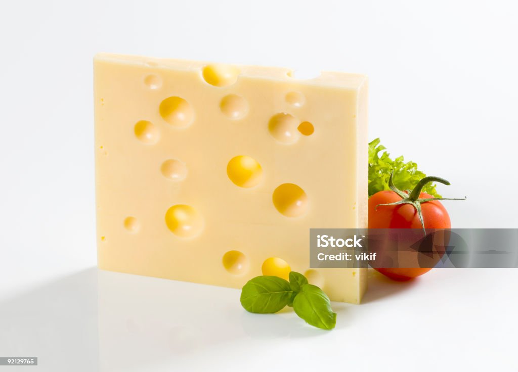 Emmenthal e pomodoro - Foto stock royalty-free di Alimentazione sana