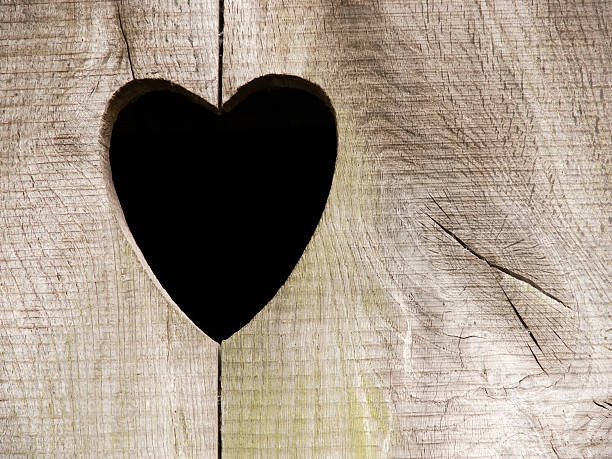 istock Wooden door with heart 92129944
