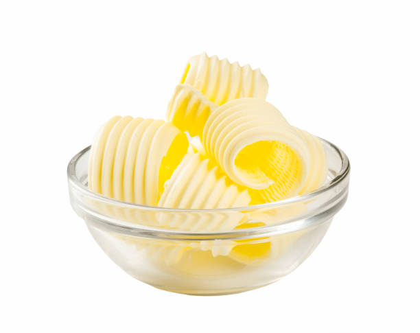 istock Butter curls in a glass bowl 92130322