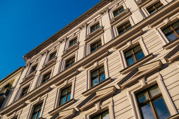 istock residential facade in low angle view and high contrasts 921305914