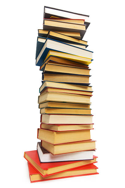 istock Stack of books isolated on the white background 92131098
