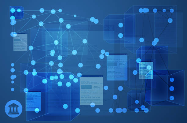 ledger abstrakte netzdarstellung verbunden - hauptbuch stock-grafiken, -clipart, -cartoons und -symbole