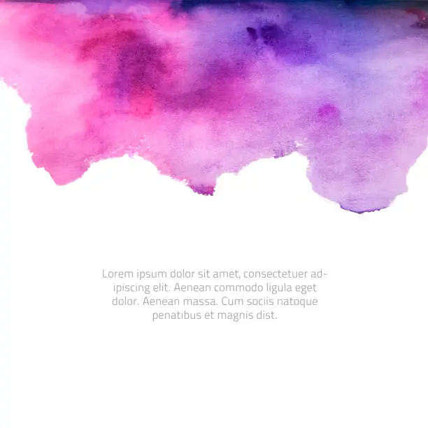 Vector illustration of Watercolor-Violet-Card