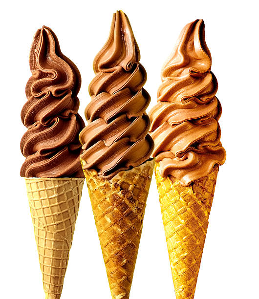 istock Chocolate flavor ice cream cones. 92132181