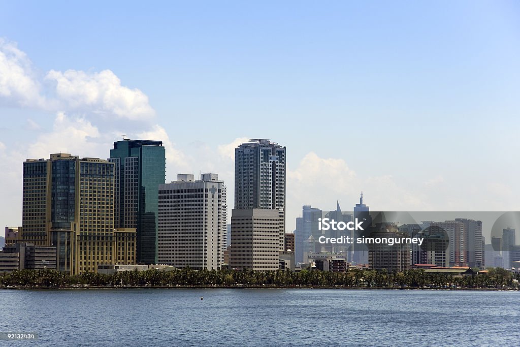 Edificios de la ciudad de manila, Filipinas baywalk - Foto de stock de Arquitectura exterior libre de derechos