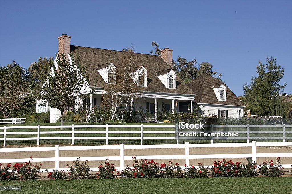 New Modern Home Facade and Yard  Architecture Stock Photo