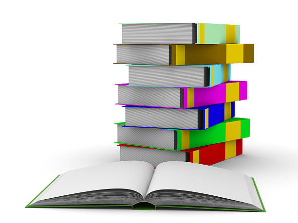 istock pile of books on white background. Isolated 3D image 92132582
