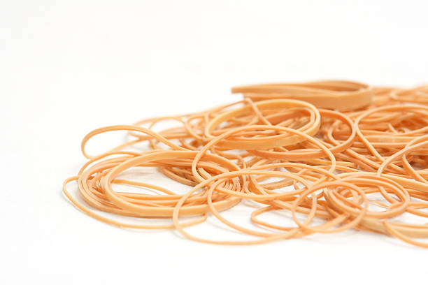 istock Pile of Rubber Bands on White Background 92132646
