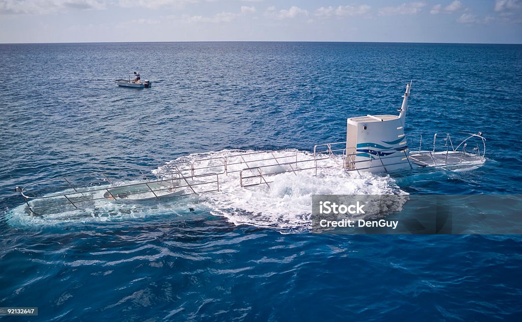 Pequena Submarino Mergulhar na Caribbbean - Royalty-free Submarino - Veículo Aquático Foto de stock