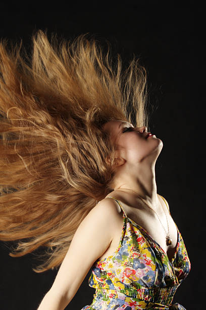 istock Red hair in air 92132886