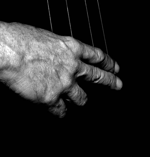 istock Old Fingers Plucking An Acoustic Bass 92132931