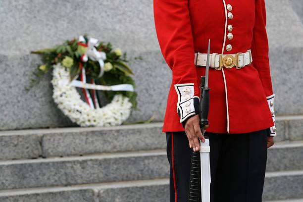 istock Foot Guard with Memorial Wreath 92133170