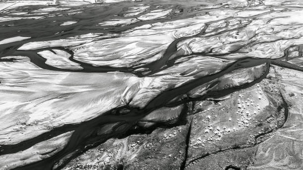 istock Melting Ice and Glaciers aerial view in Iceland 921335132