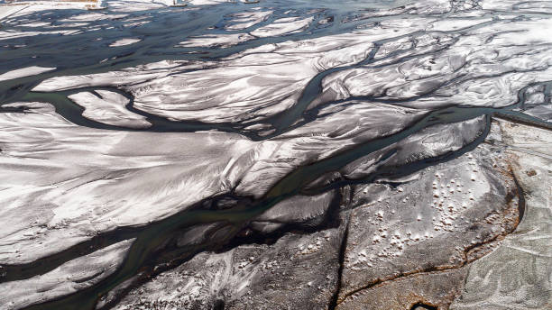 istock Melting Ice and Glaciers aerial view in Iceland 921335146