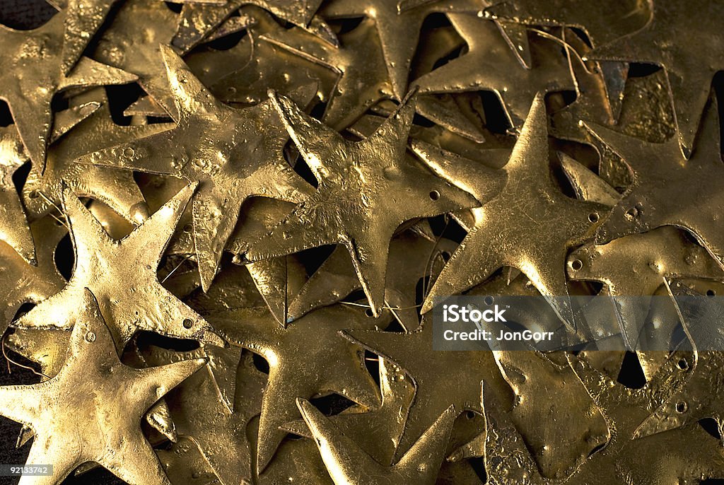 Oro Metal estrellas - Foto de stock de Fundición libre de derechos