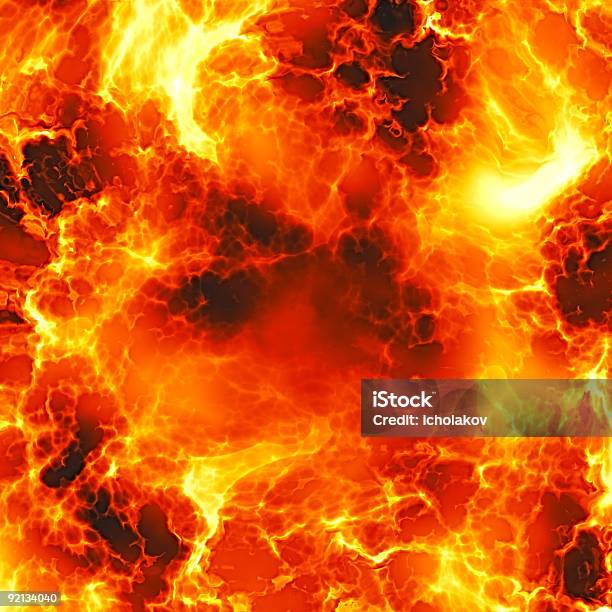 A Giant Explosion Full Of Hot Lava Stock Photo - Download Image Now - Abstract, Backgrounds, Bomb