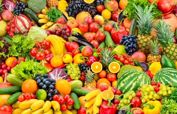 istock Assorted fresh ripe fruits and vegetables. 921341852