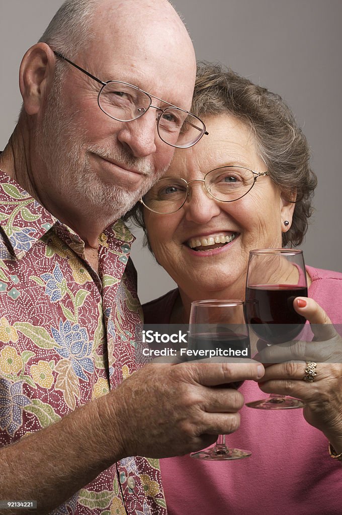 Senior Couple Toasting  Active Seniors Stock Photo
