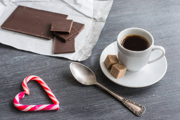 istock A cup of coffee, chocolate and a heart from Lolypop 921343766