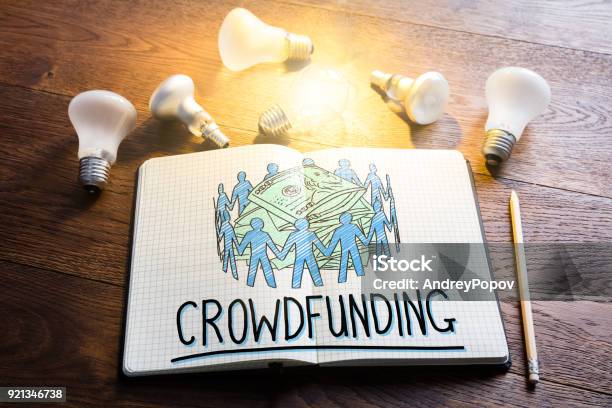 Crowdfunding Concept Stock Photo - Download Image Now - Crowdfunding, Altruism, Art