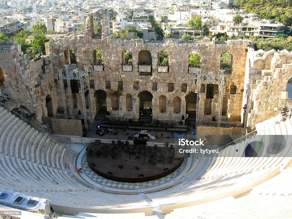 Theater Of Herodes Atticus Theater Of Herodes Atticus - ancient open-air amphitheater - Athens, Greece Creativity Stock Photo