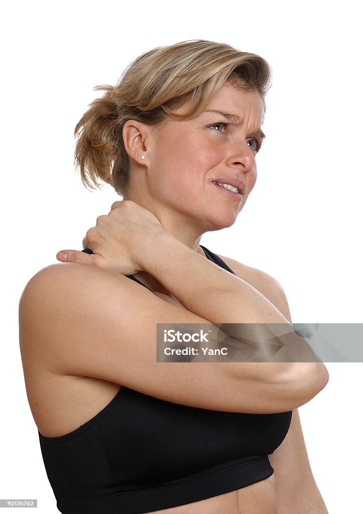 Женщина в боль - Стоковые фото Альтернативная терапия роялти-фри