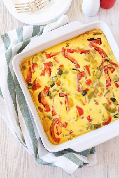 istock Vegetable Clafoutis with red bell pepper and zucchini 921349424