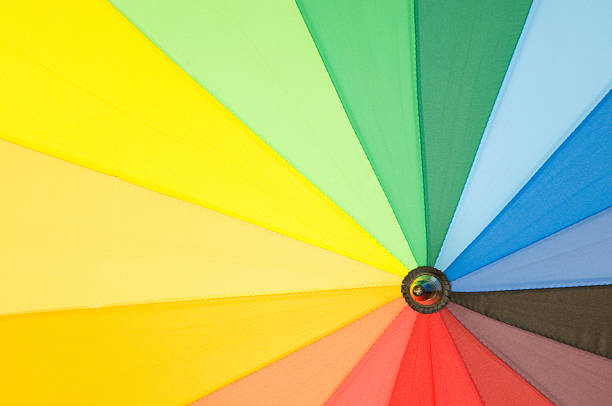 istock Close up of multi sector colourful umbrella 92134947