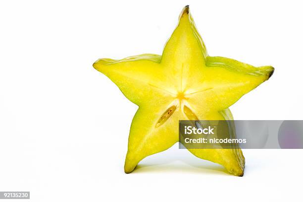Five Point Yellow Star Fruit Standing Up Stock Photo - Download Image Now - Starfruit, Fruit, Star Shape