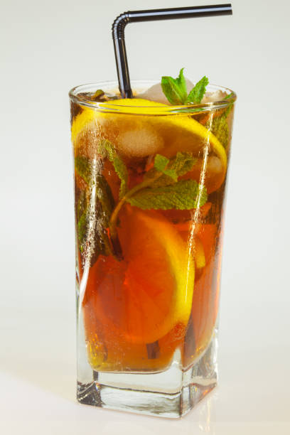 istock Glass of cold drink isolated on white background 921353854