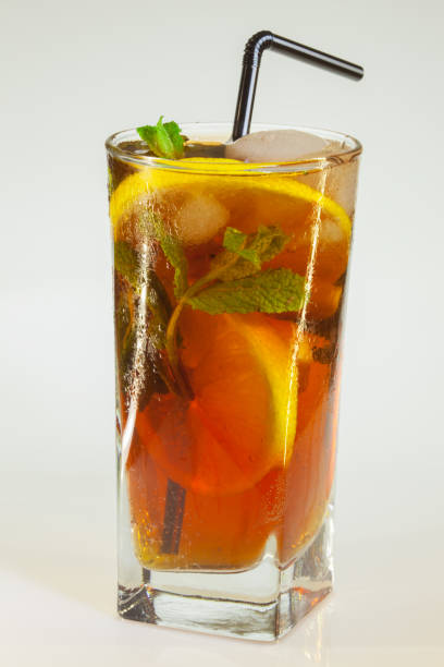 istock Glass of cold drink isolated on white background 921353920