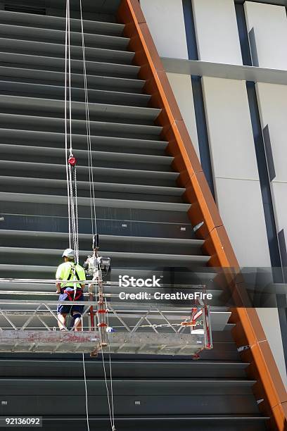 Scaffold Worker Stock Photo - Download Image Now - Blue-collar Worker, Building - Activity, Building Exterior