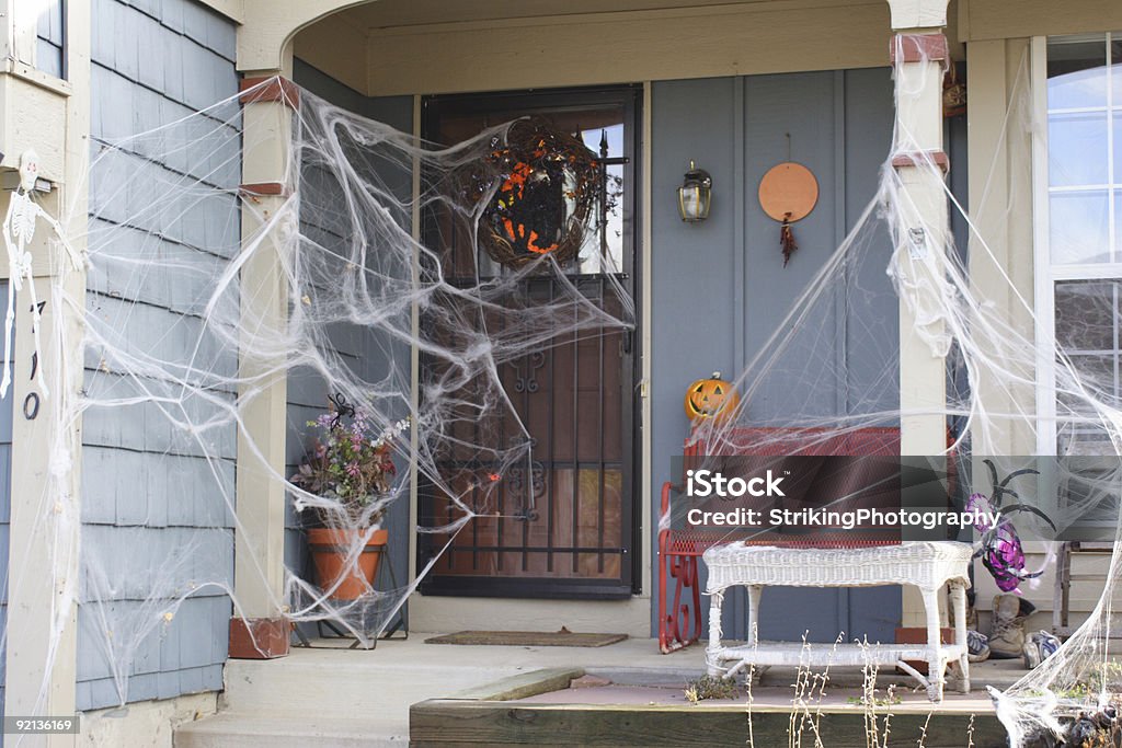 Decorated Holloween house  Halloween Stock Photo