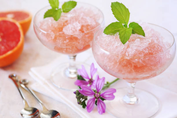 istock Grapefruit granita, frozen summer dessert 921365090