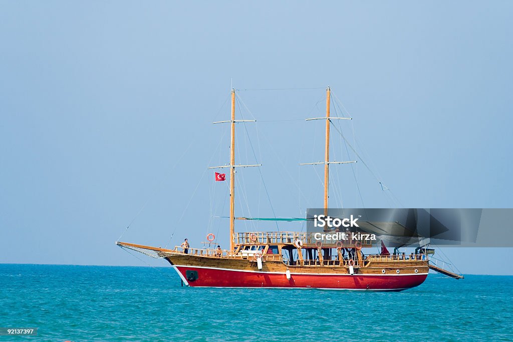 Ship A ship in the sea Caravel Stock Photo