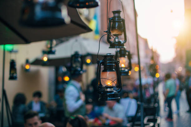 istock Old lamps in city streets 921391934