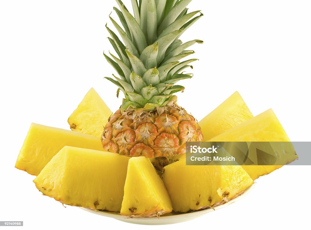 W plasterki ananasa - Zbiór zdjęć royalty-free (Ananas)