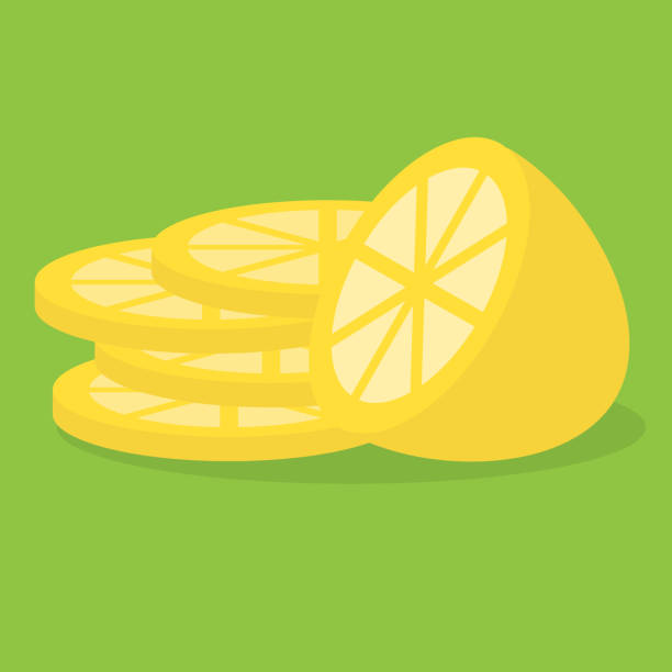 Icon Sliced Lemon Into Slices Stock Illustration - Download Image