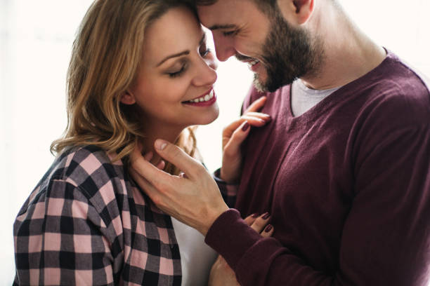 istock Young romantic couple in love 921427000