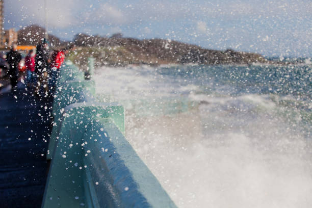 High wind causes high waves in Victoria, BC.
