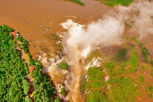 istock Aerial view of Iguazu falls. 921432064