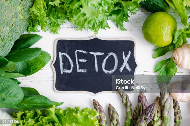 Detox Concept With Green Vegetables Stock Photo - Download Image Now - Detox, Dieting, Springtime