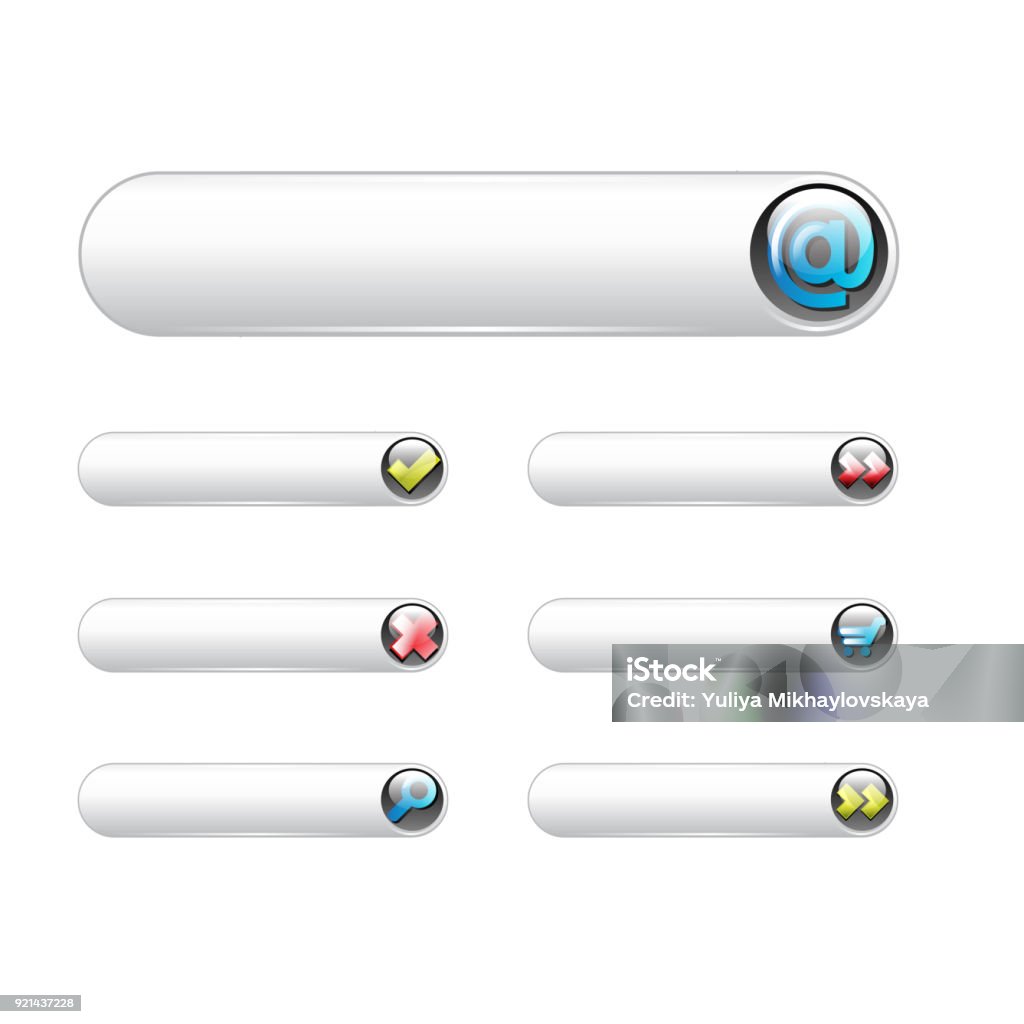 Menu Button Contents Vector Web Menu Buttons Set For Business Site Stock Illustration ...