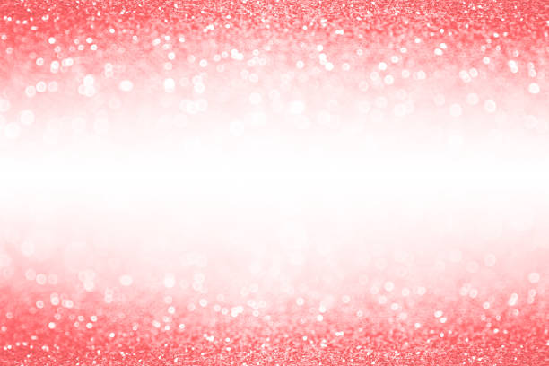 istock Corel Pink and Peach Glitter Background Border Banner 921459326